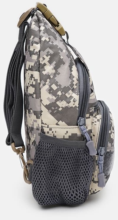 Мужская тактическая сумка-слинг через плечо из текстиля с принтом под пиксель - Monsen (22159)