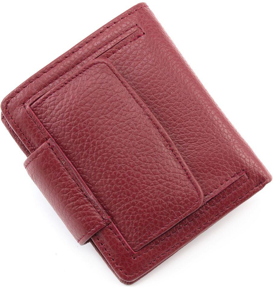 Бордовый женский кошелек небольшого размера ST Leather (16377)