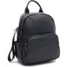 Черный женский рюкзак-сумка среднего размера из натуральной кожи Ricco Grande (59140) - 1