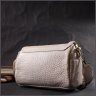 Кожаная женская сумка-кроссбоди маленького размера в белом цвете Vintage 2422404 - 8