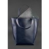 Темно-синяя вертикальная сумка шоппер из гладкой кожи BlankNote D.D. (12726) - 5