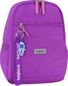 Фиолетовый женский рюкзак из текстиля на две молнии Bagland (55541)