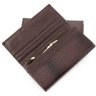 Коричневый женский кошелек в лаке на магнитной фиксации ST Leather (16337) - 3