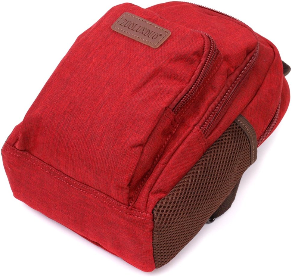 Средняя женская сумка-рюкзак из бордового текстиля Vintage 2422144