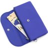 Синий крупный женский кошелек-клатч из зернистой кожи ST Leather (14037) - 5