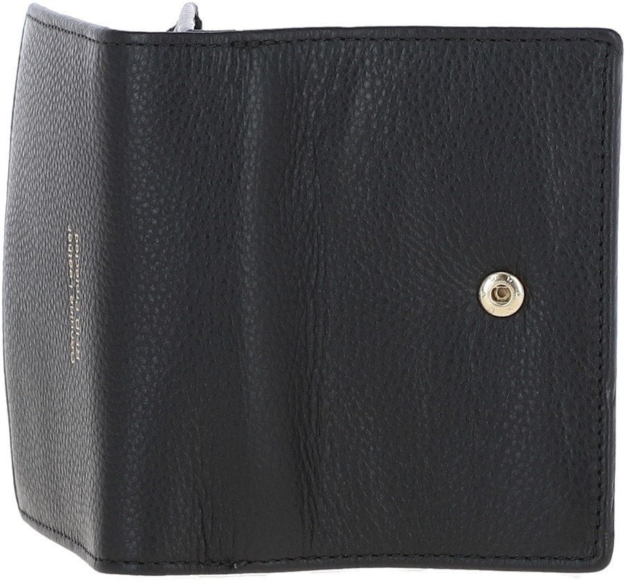 Средний женский кошелек из фактурной кожи черного цвета с вместительной монетницей Ashwood 69641