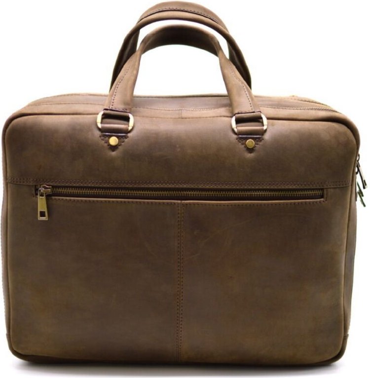 Мужская большая деловая сумка под ноутбук и документы из винтажной кожи TARWA (21747)