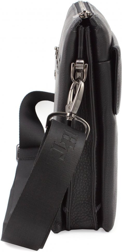 Кожаная мужская сумка планшет черного цвета H.T Leather (10306)
