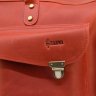 Дорожная кожаная сумка красного цвета в стиле винтаж TARWA (19918) - 6