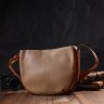 Женская сумка через плечо из натуральной кожи в бежево-коричневом окрасе Vintage (2422092) - 7