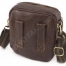 Кожаная коричневая компактная мужская сумка высокого качества Leather Collection (10364) - 6