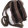 Кожаная коричневая компактная мужская сумка высокого качества Leather Collection (10364) - 11
