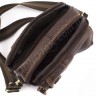 Кожаная коричневая компактная мужская сумка высокого качества Leather Collection (10364) - 2