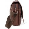 Кожаная мужская наплечная сумка вертикального типа Leather Collection (10363) - 2