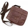 Кожаная мужская наплечная сумка вертикального типа Leather Collection (10363) - 5