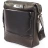 Черная наплечная сумка планшет из двух видов кожи VATTO (11684) - 1