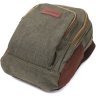 Мужская сумка-рюкзак среднего размера из текстиля оливкового цвета Vintage 2422145 - 3