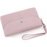 Темно-розовый длинный женский кошелек-клатч из натуральной кожи ST Leather (14036) - 3
