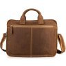Стильная мужская сумка портфель из винтажной коричневой кожи VINTAGE STYLE (14081) - 3