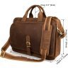 Стильная мужская сумка портфель из винтажной коричневой кожи VINTAGE STYLE (14081) - 9