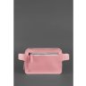 Оригинальная кожаная сумка-бананка розового цвета BlankNote Dropbag Mini (12697) - 4