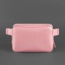 Оригинальная кожаная сумка-бананка розового цвета BlankNote Dropbag Mini (12697) - 6