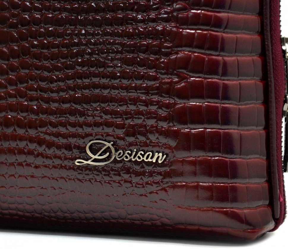 Бордовая сумка под документы или ноутбук из натуральной кожи Desisan (3032-626)