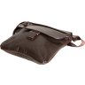 Коричневая мужская сумка-планшет из фактурной кожи через плечо Vip Collection (21106) - 3