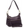 Женская сумка из натуральной кожи фиолетового цвета с одной лямкой Borsa Leather (19331) - 1