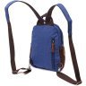 Мужской текстильный слинг-рюкзак в синем цвете Vintage 2422146 - 2