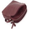 Бордовая женская сумка компактного размера из натуральной кожи на три молнии Visconti Holly 69043 - 7