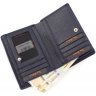 Кожаный кошелек темно-синего цвета из кожи с выраженной фактурой Tony Bellucci (12468) - 5