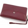 Бордовый женский кошелек-клатч крупного размера из натуральной кожи ST Leather (14035) - 3