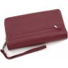 Бордовый женский кошелек-клатч крупного размера из натуральной кожи ST Leather (14035) - 4