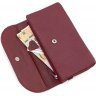 Бордовый женский кошелек-клатч крупного размера из натуральной кожи ST Leather (14035) - 5