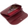 Бордовый женский кошелек-клатч крупного размера из натуральной кожи ST Leather (14035) - 2