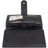 Черный женский кошелек из фактурной кожи с блоком под много карт Ashwood 69643 - 14