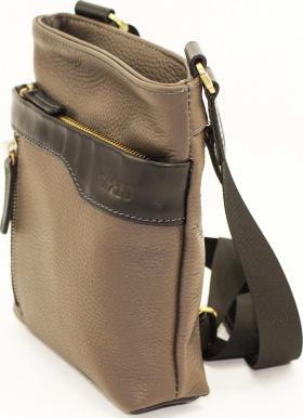 Кожаная небольшая мужская сумка на плечо VATTO (11885) - 2