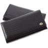 Женский кошелек черного цвета в лаке на магнитах ST Leather (16340) - 1