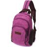 Фиолетовая женская сумка-рюкзак среднего размера из текстиля Vintage 2422147 - 1