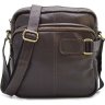 Мужская наплечная сумка небольшого размера из натуральной кожи с мелко-выраженной фактурой TARWA (21681) - 1