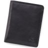 Черное мужское портмоне из высококачественной натуральной кожи без застежки Visconti Xavi 69044 - 1