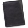 Черное мужское портмоне из высококачественной натуральной кожи без застежки Visconti Xavi 69044 - 3