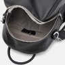 Женский кожаный рюкзак-сумка черного цвета на молнии Ricco Grande (59144) - 5
