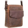 Коричневая мужская сумка через плечо среднего размера из винтажной кожи Visconti Vesper 69144 - 17