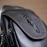 Оригинальный кожаный слинг рюкзак с клапаном под рептилию VINTAGE STYLE (14760) - 5