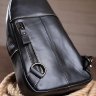 Оригинальный кожаный слинг рюкзак с клапаном под рептилию VINTAGE STYLE (14760) - 6