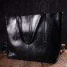 Женская кожаная сумка шоппер черного цвета Vintage (2422095) - 7
