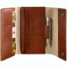 Кожаный блокнот (Софт-бук) светло-коричневого цвета с ручкой в комплекте BlankNote (13945) - 5