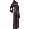Вертикальная мужская сумка через плечо из коричневой кожи под крокодила DESISAN (19182) - 4